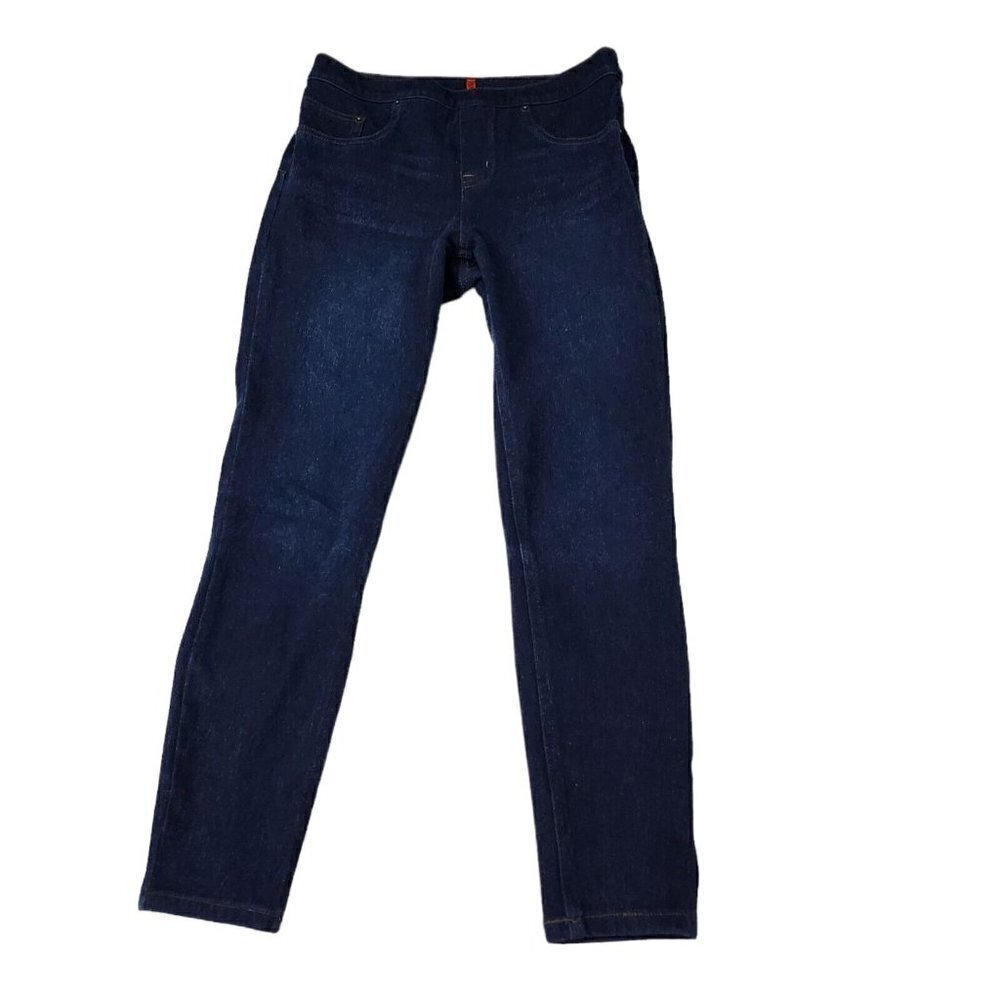 Spanx Jeggings Medium Blue Ready To Wow Cropped Denim Leggings Pull-On Stretch